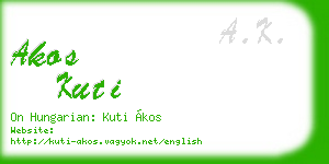 akos kuti business card