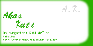 akos kuti business card